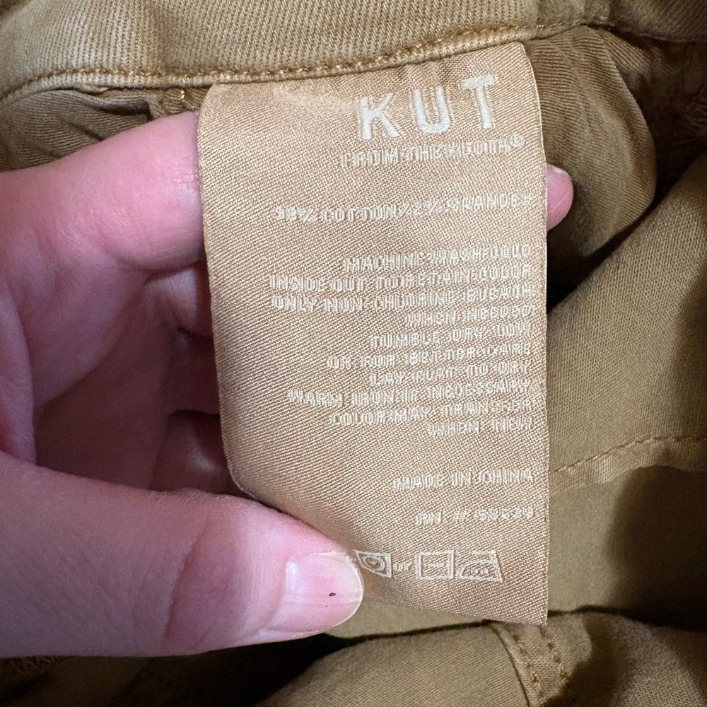 KUT from the Kloth Meg High Rise Wide Leg Khaki Jeans size 4 - Picture 4 of 4
